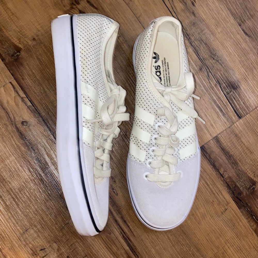 White Adidas sneakers. Worn once.